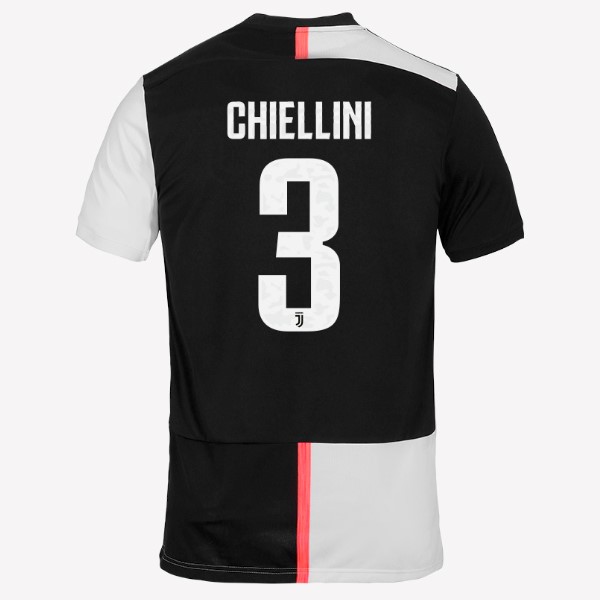 Camiseta Juventus NO.3 Chiellini 1ª Kit 2019 2020 Blanco Negro